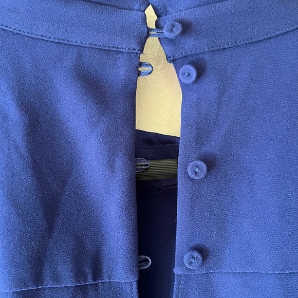 Elegant Blue Ruffle Romper - Picture 7 of 7